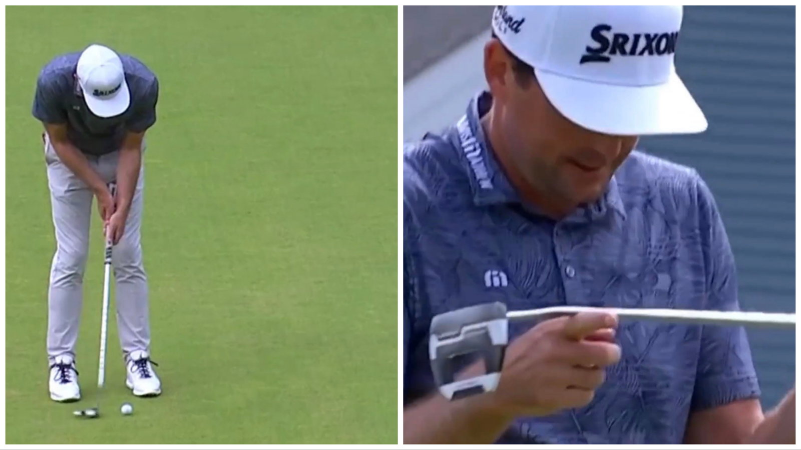 WATCH: Scottie Scheffler takes a club to the FACE at the Travelers!